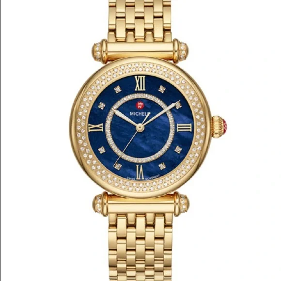 Michele caber mid watch NEW Michele Silver Diamond Caber Mid Ladies Watch  main image 3